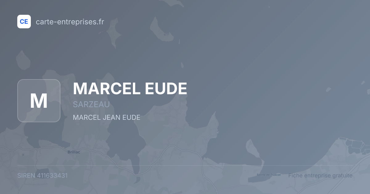 MARCEL EUDE — 411633431 — fiche entreprise
