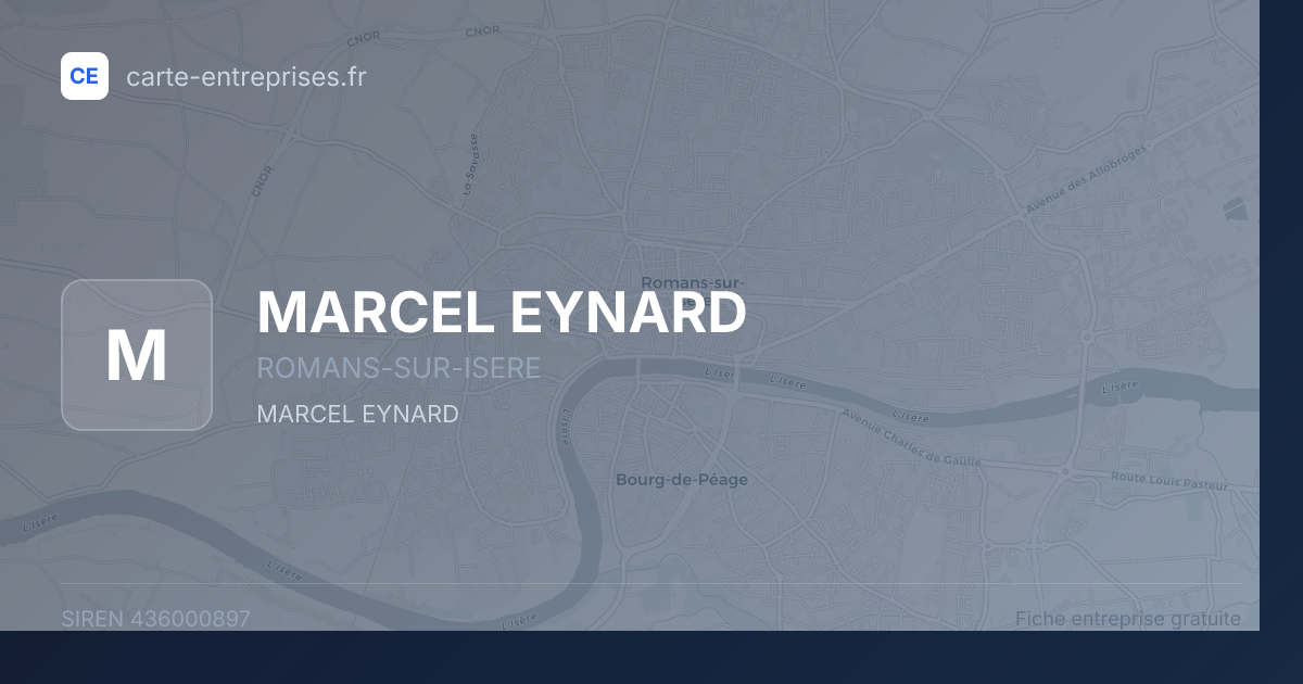 MARCEL EYNARD — 436000897 — fiche entreprise