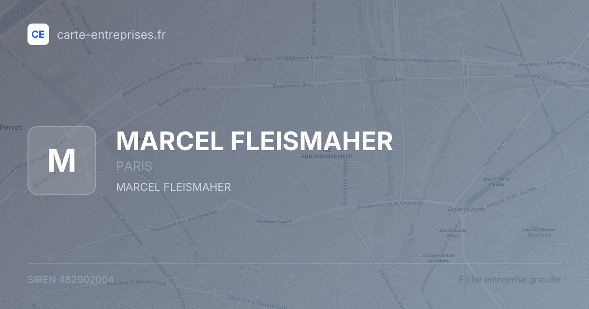 MARCEL FLEISMAHER — 482902004 — fiche entreprise