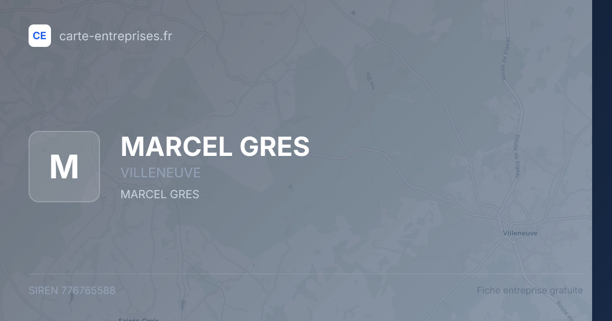 MARCEL GRES — 776765588 — fiche entreprise