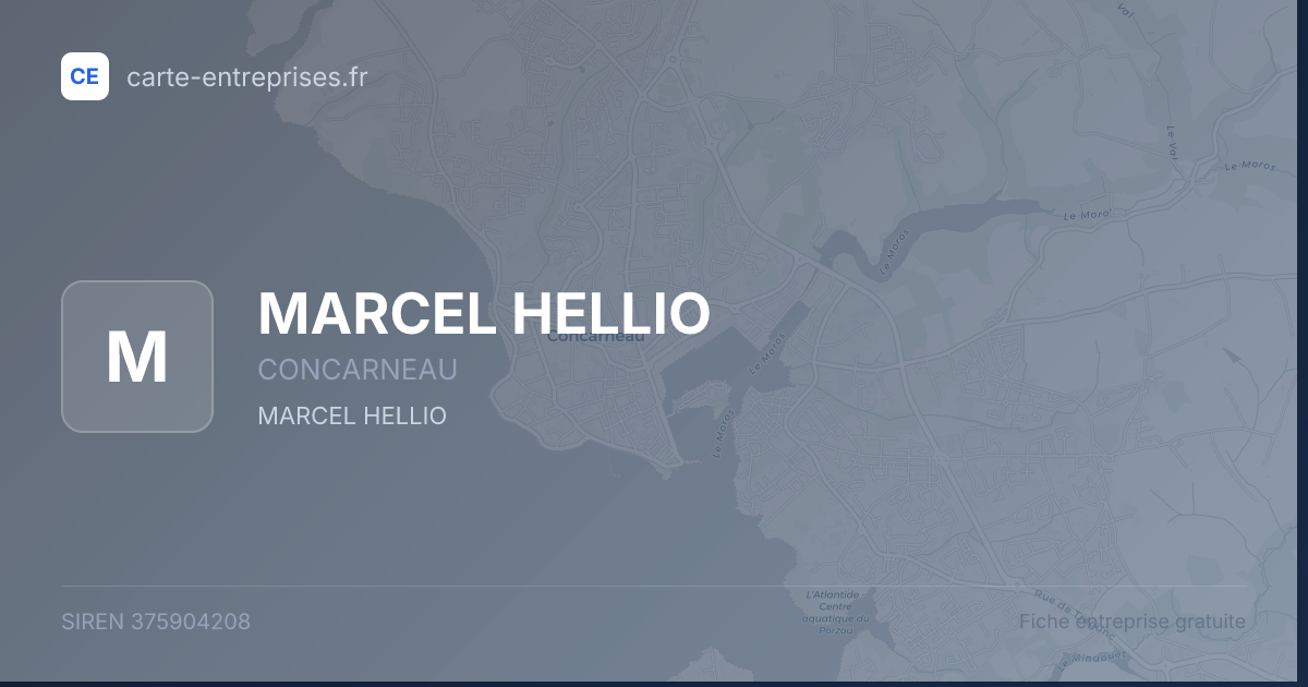 MARCEL HELLIO — 375904208 — fiche entreprise