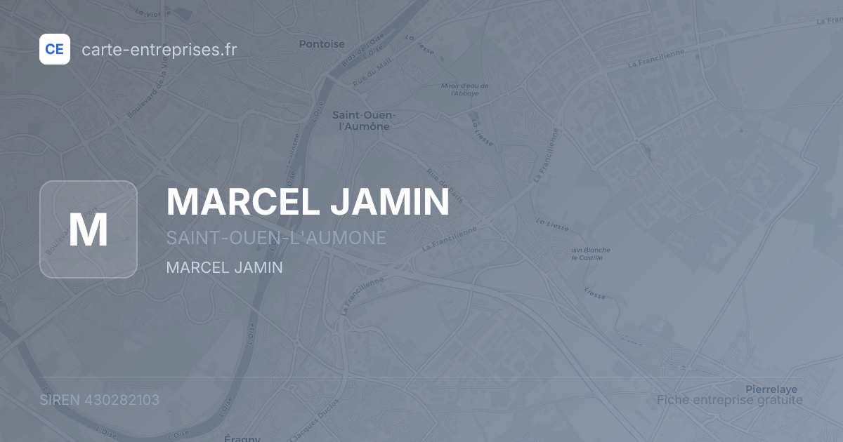 MARCEL JAMIN — 430282103 — fiche entreprise