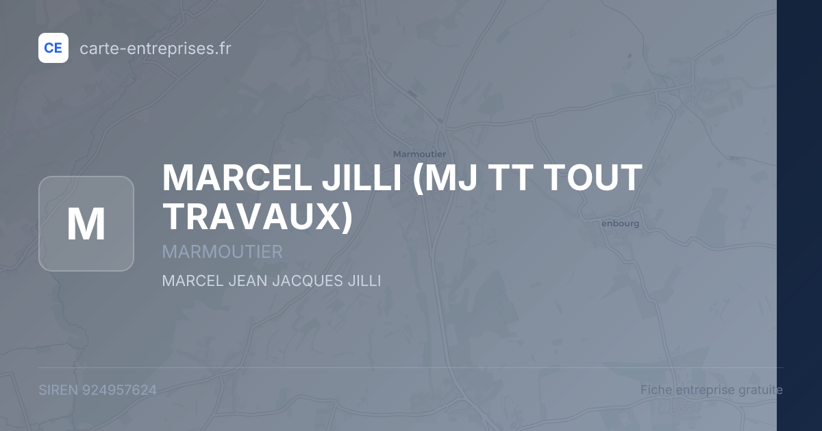 MARCEL JILLI (MJ TT TOUT TRAVAUX) — 924957624 — fiche entreprise