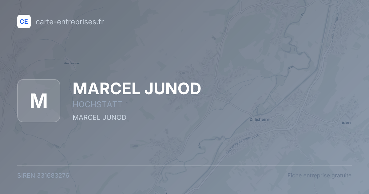 MARCEL JUNOD — 331683276 — fiche entreprise