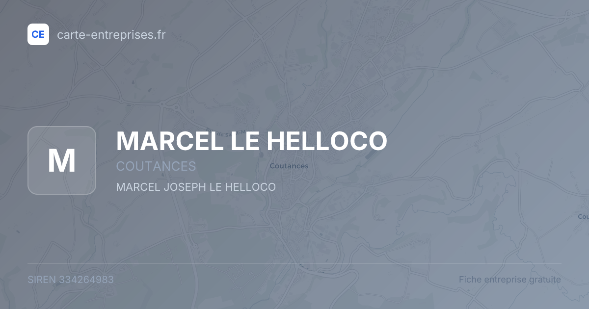 MARCEL LE HELLOCO — 334264983 — fiche entreprise