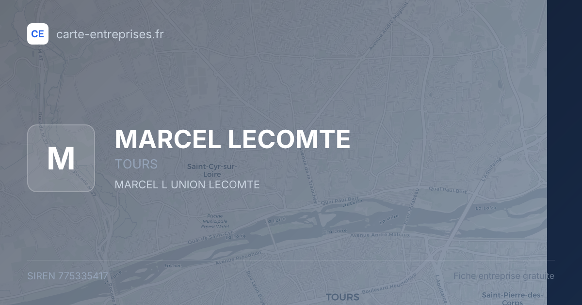 MARCEL LECOMTE — 775335417 — fiche entreprise