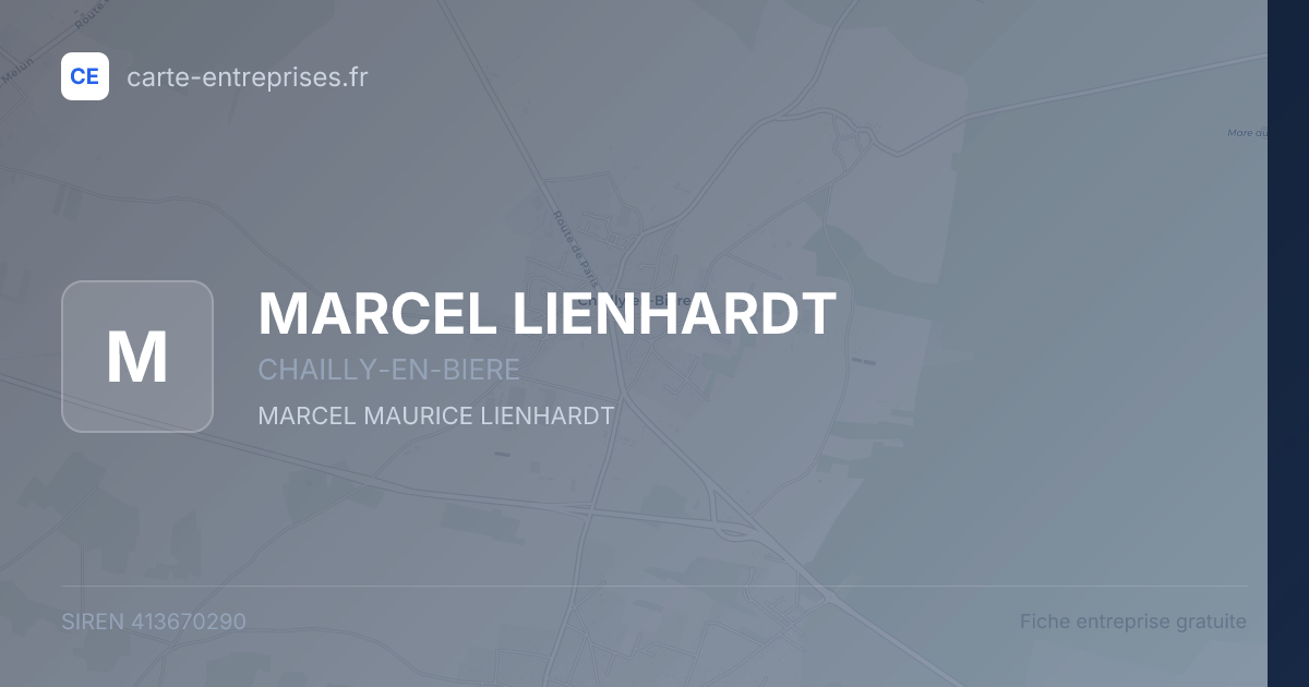 MARCEL LIENHARDT — 413670290 — fiche entreprise