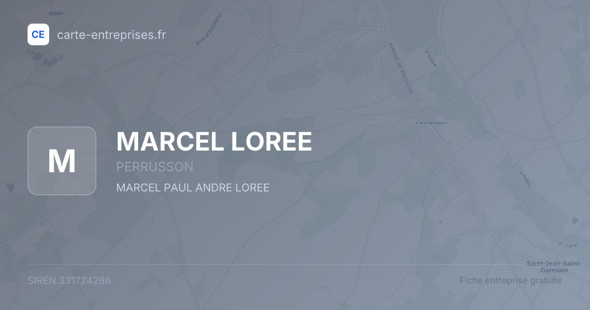 MARCEL LOREE — 331724286 — fiche entreprise