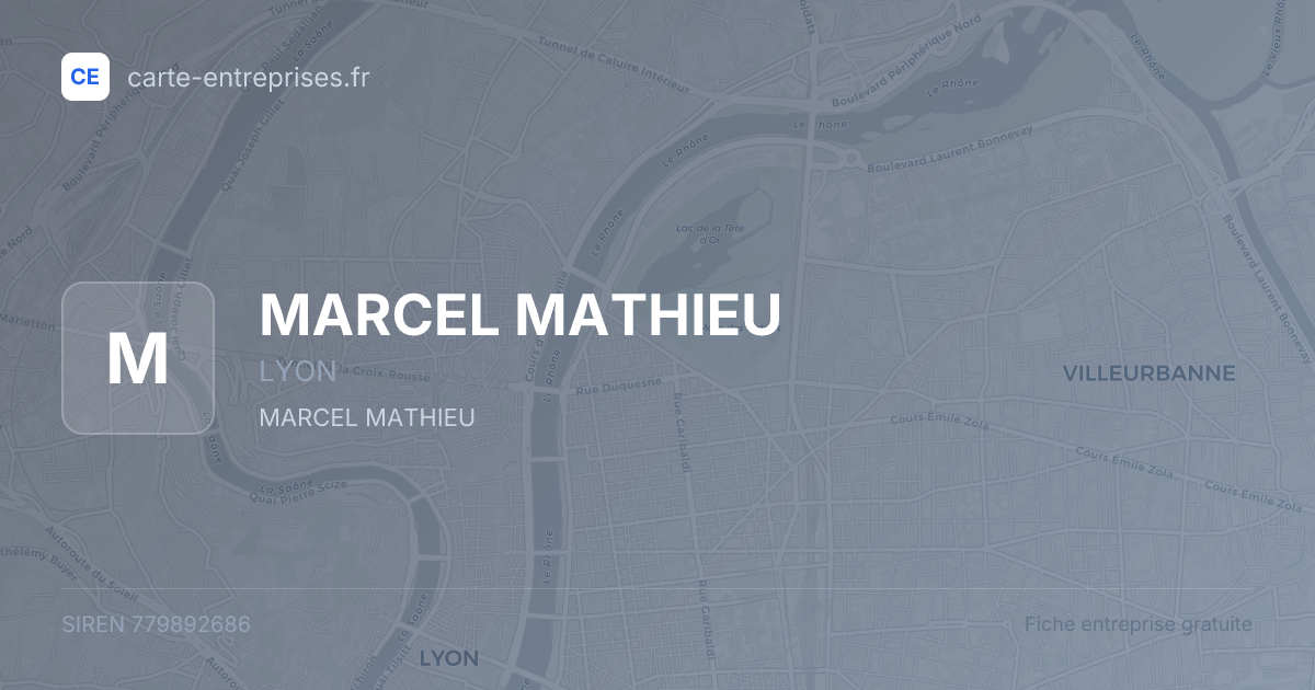MARCEL MATHIEU — 779892686 — fiche entreprise