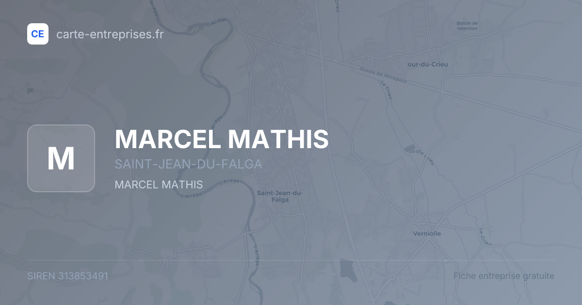 MARCEL MATHIS — 313853491 — fiche entreprise