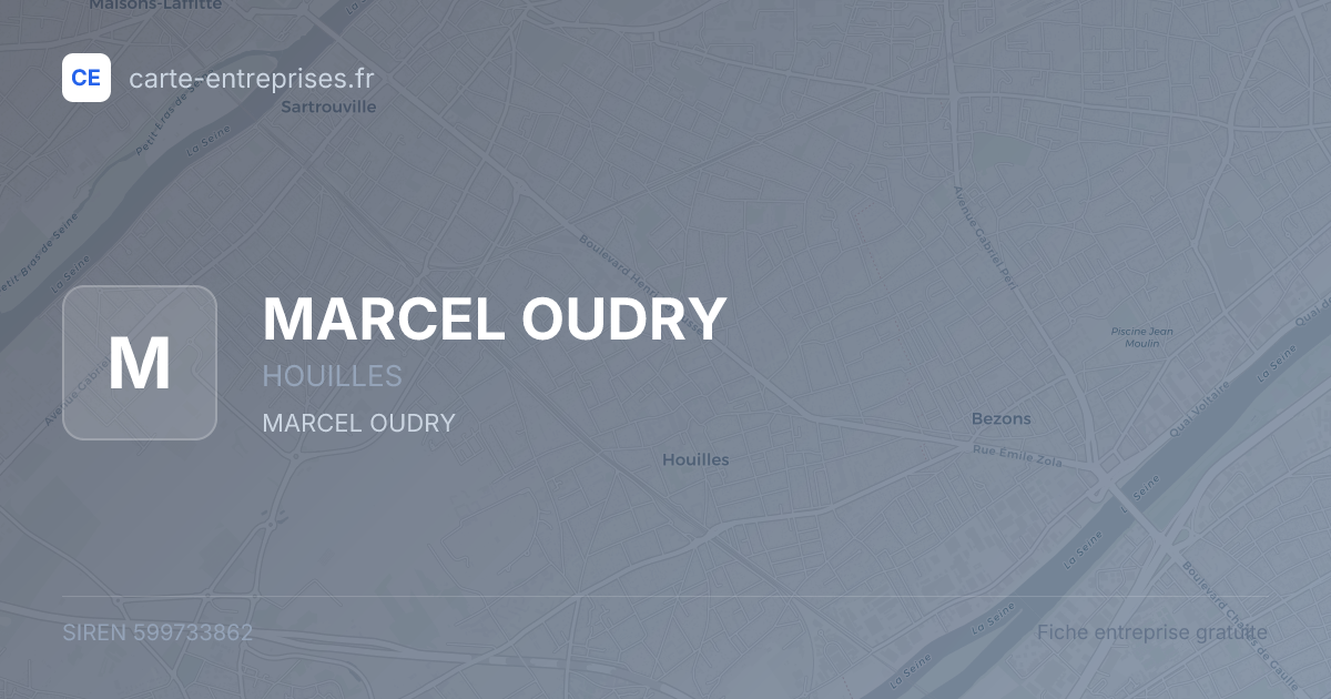 MARCEL OUDRY — 599733862 — fiche entreprise