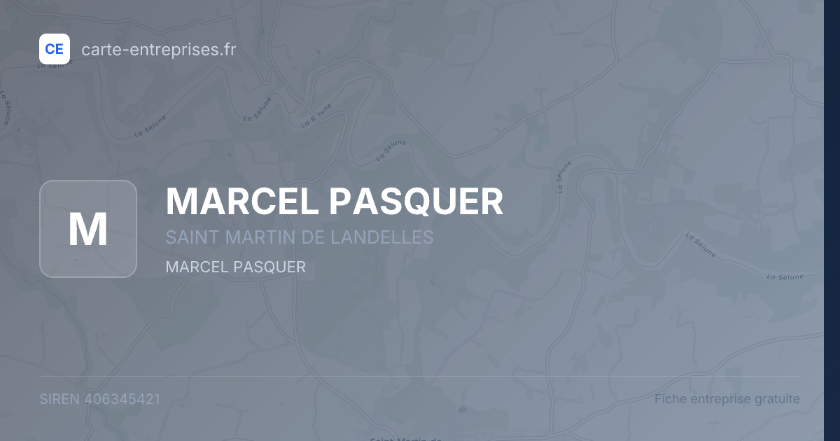MARCEL PASQUER — 406345421 — fiche entreprise