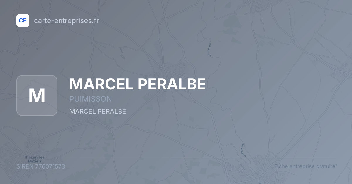 MARCEL PERALBE — 776071573 — fiche entreprise