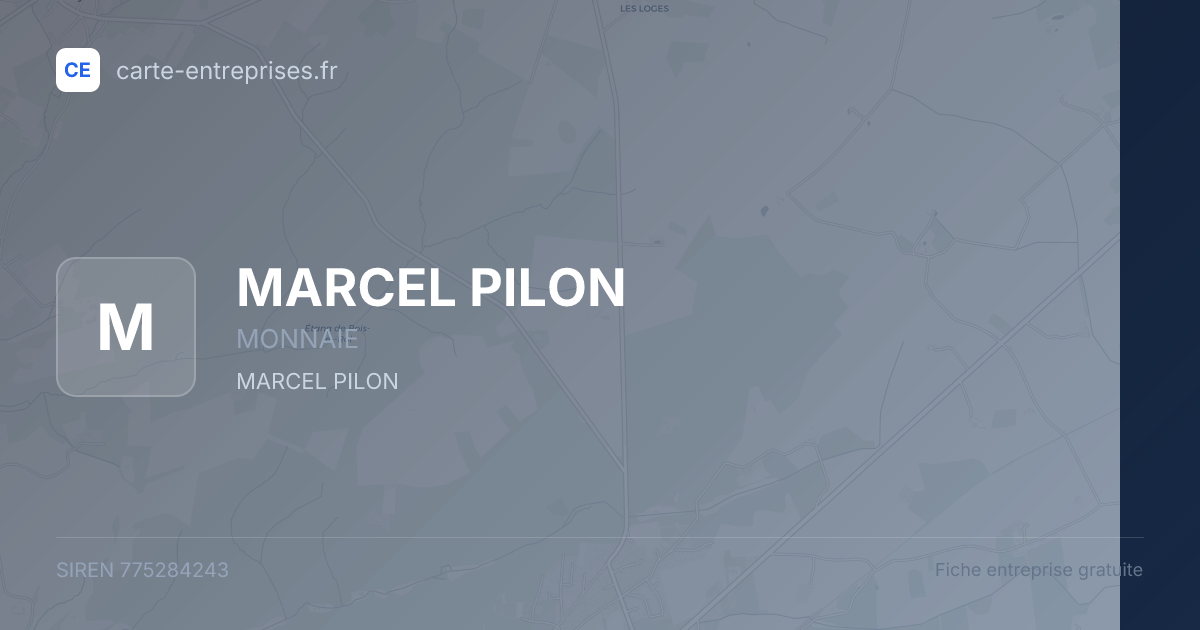 MARCEL PILON — 775284243 — fiche entreprise