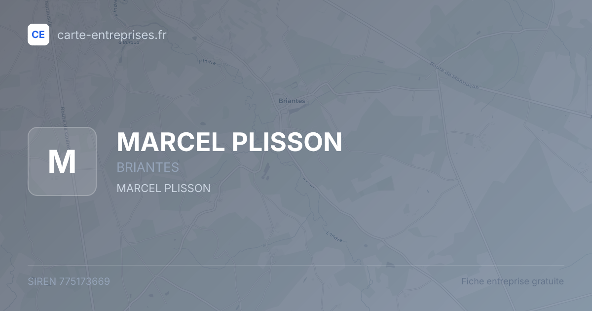 MARCEL PLISSON — 775173669 — fiche entreprise