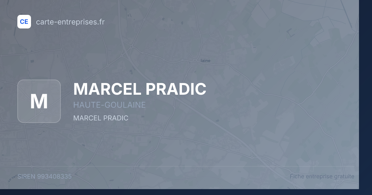 MARCEL PRADIC — 993408335 — fiche entreprise