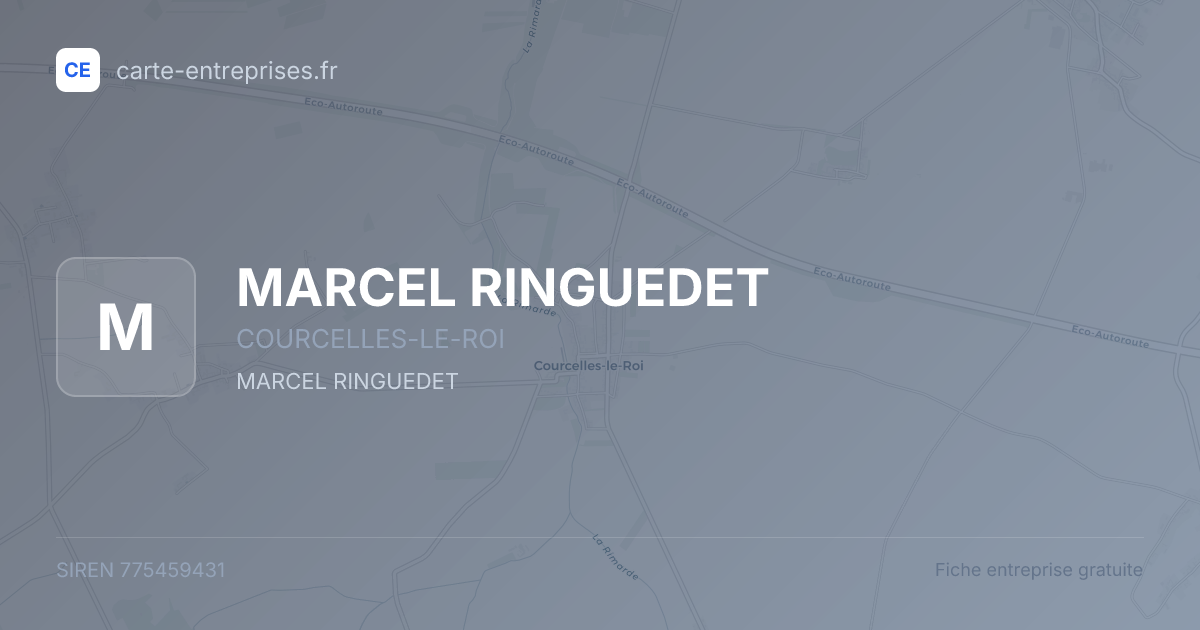 MARCEL RINGUEDET — 775459431 — fiche entreprise