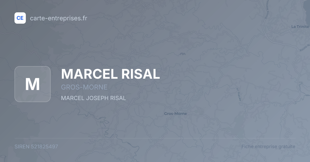MARCEL RISAL — 521825497 — fiche entreprise