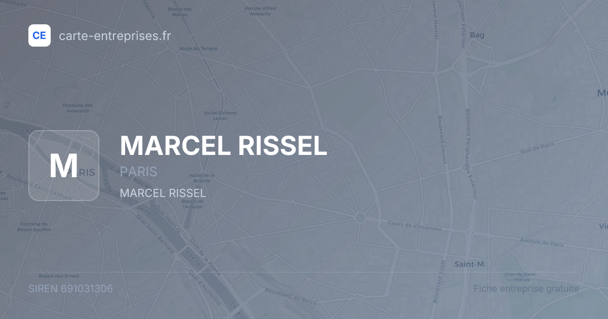 MARCEL RISSEL — 691031306 — fiche entreprise