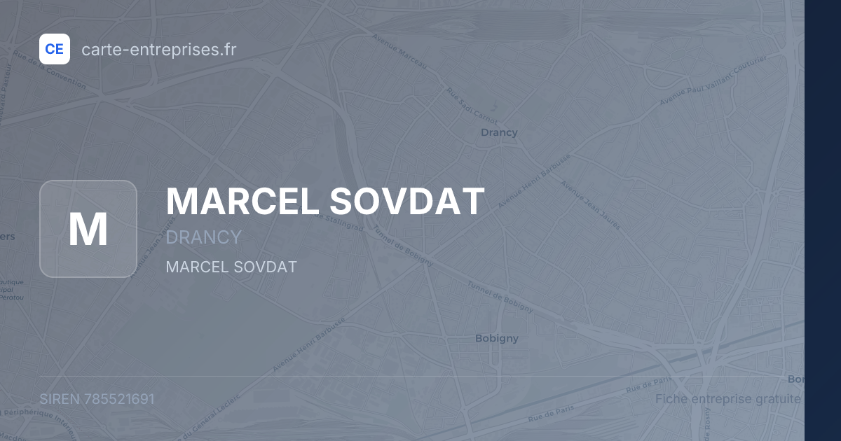 MARCEL SOVDAT — 785521691 — fiche entreprise