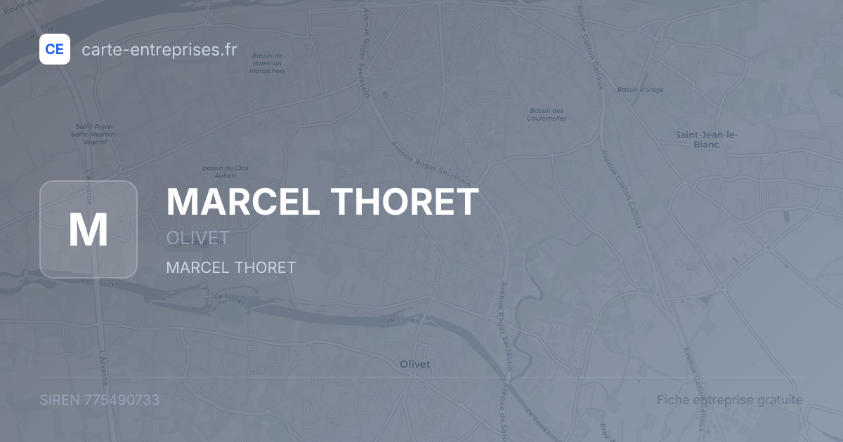 MARCEL THORET — 775490733 — fiche entreprise