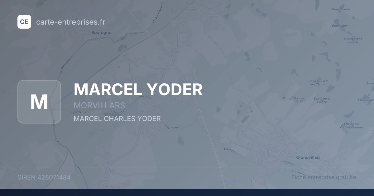 MARCEL YODER — 428071484 — fiche entreprise