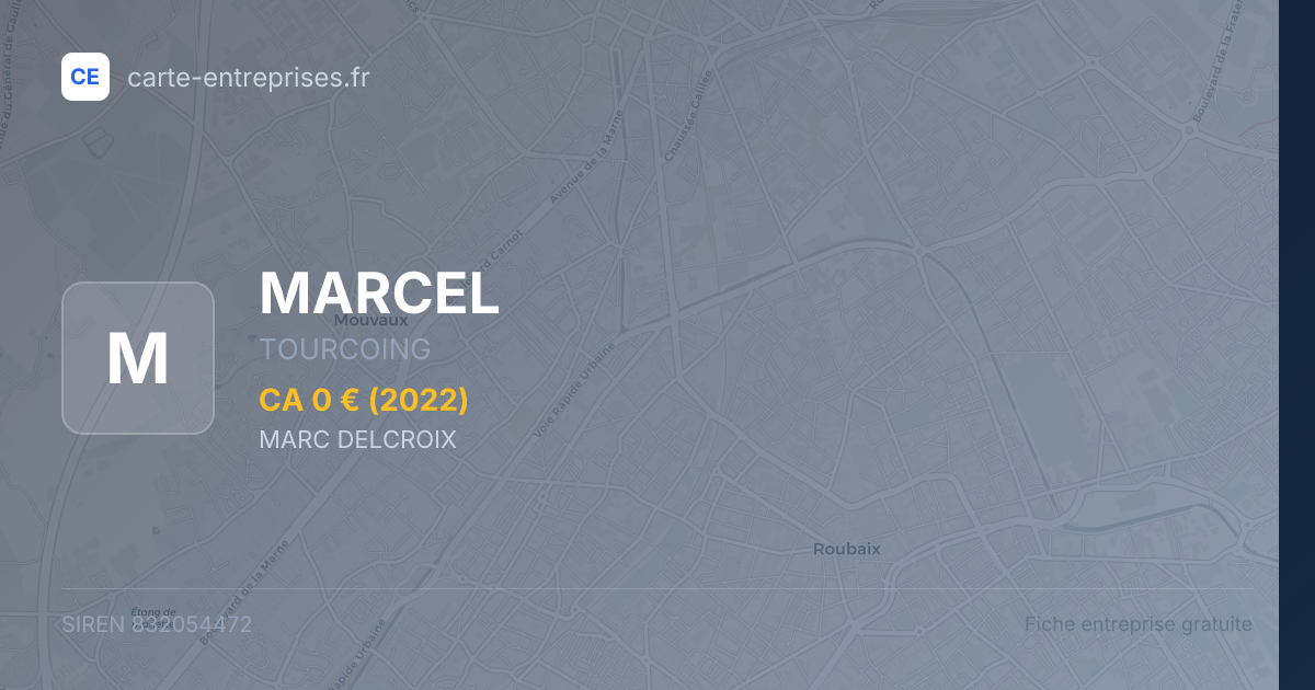 MARCEL — 832054472 — fiche entreprise