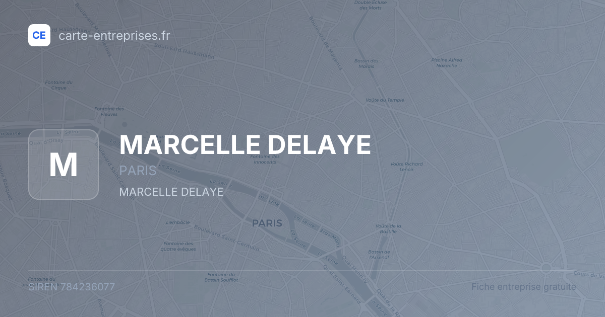 MARCELLE DELAYE — 784236077 — fiche entreprise