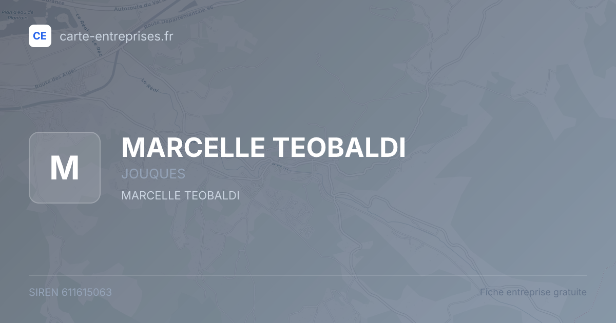 MARCELLE TEOBALDI — 611615063 — fiche entreprise