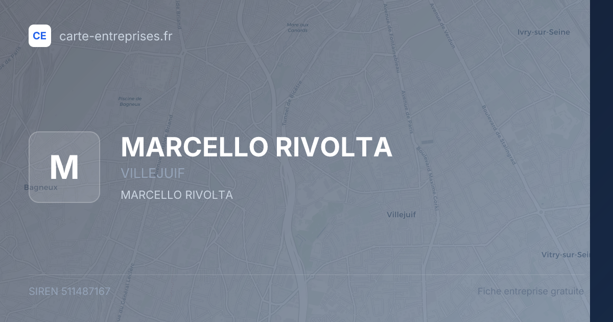 MARCELLO RIVOLTA — 511487167 — fiche entreprise