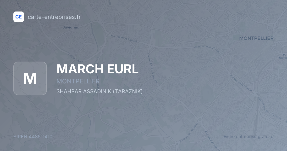 MARCH EURL — 448511410 — fiche entreprise