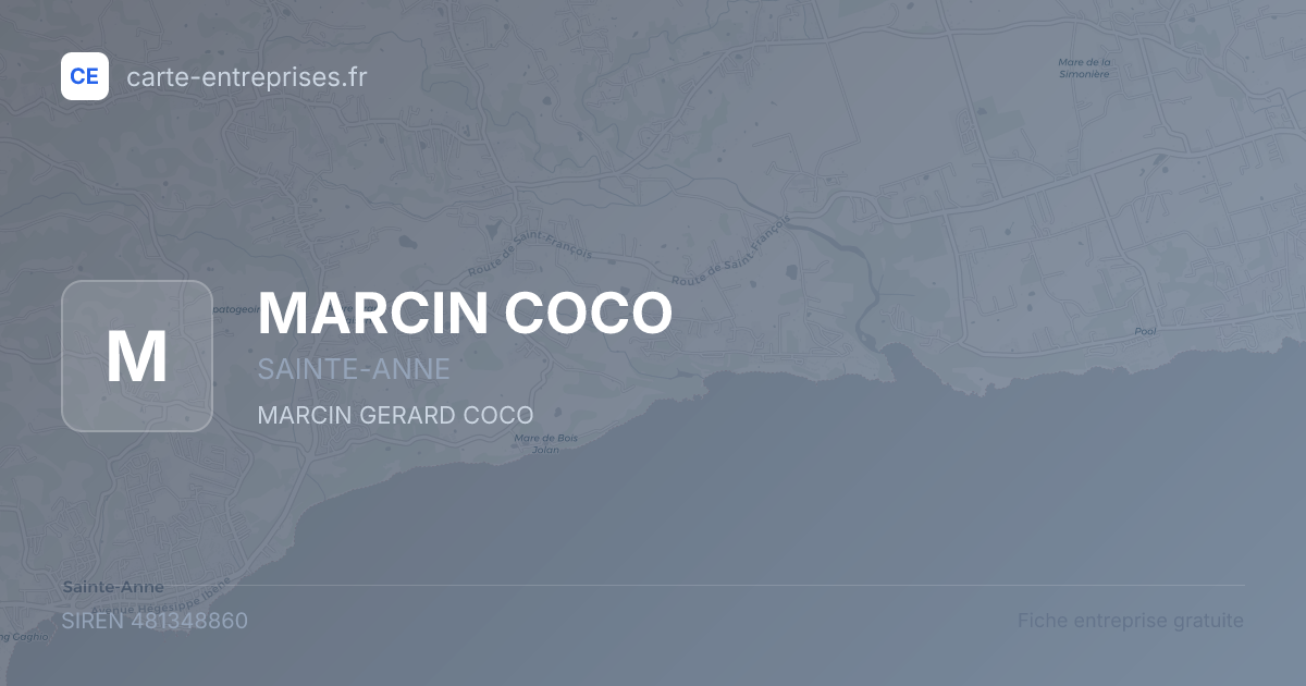 MARCIN COCO — 481348860 — fiche entreprise
