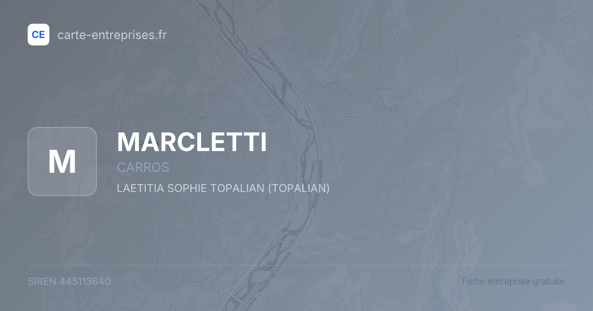 MARCLETTI — 445113640 — fiche entreprise