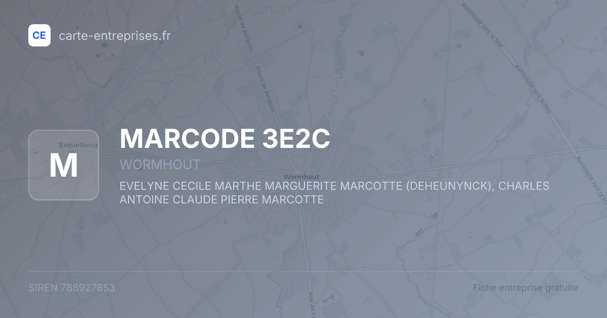 MARCODE 3E2C — 788927853 — fiche entreprise