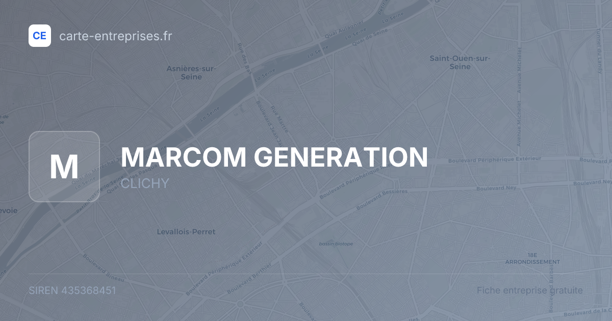 MARCOM GENERATION — 435368451 — fiche entreprise