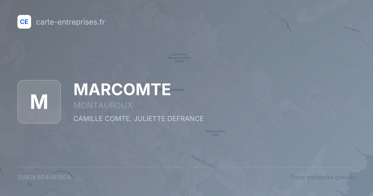 MARCOMTE — 894461904 — fiche entreprise