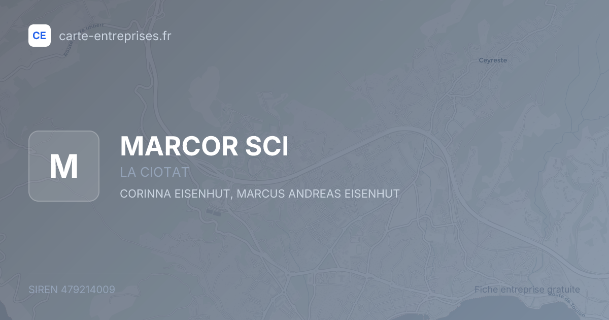 MARCOR SCI — 479214009 — fiche entreprise