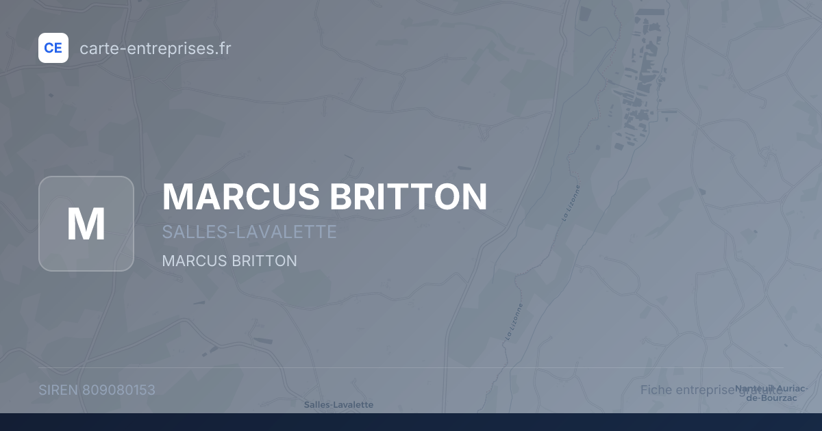 MARCUS BRITTON — 809080153 — fiche entreprise