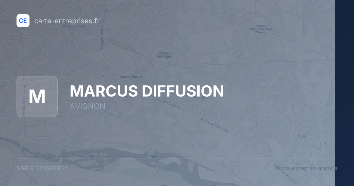 MARCUS DIFFUSION — 377626932 — fiche entreprise