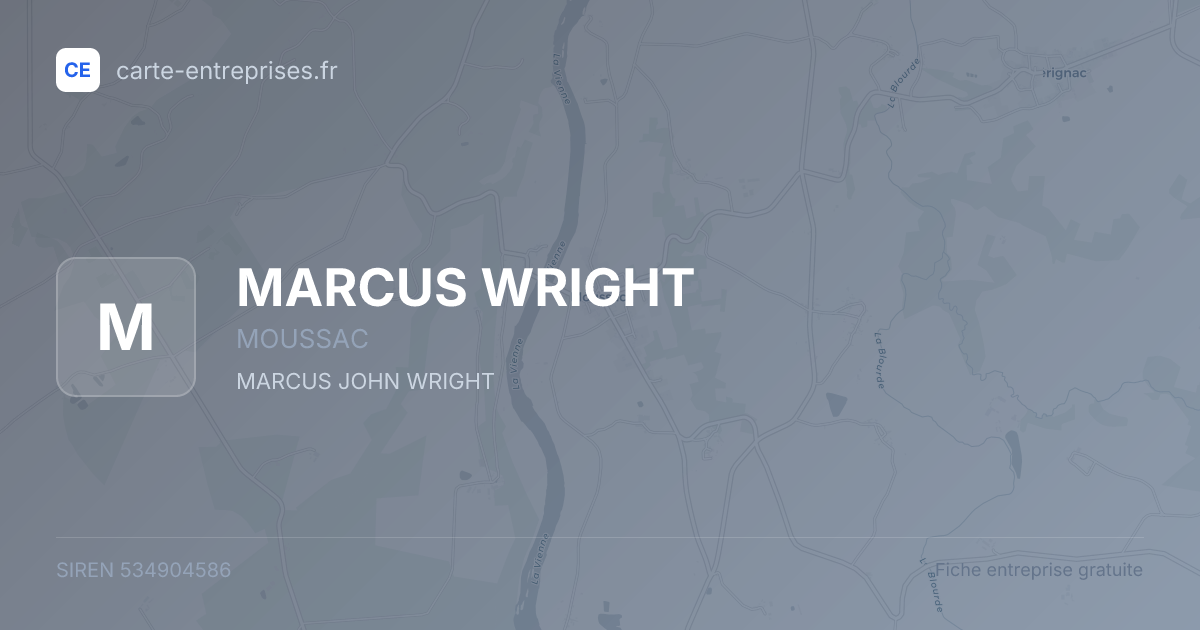MARCUS WRIGHT — 534904586 — fiche entreprise