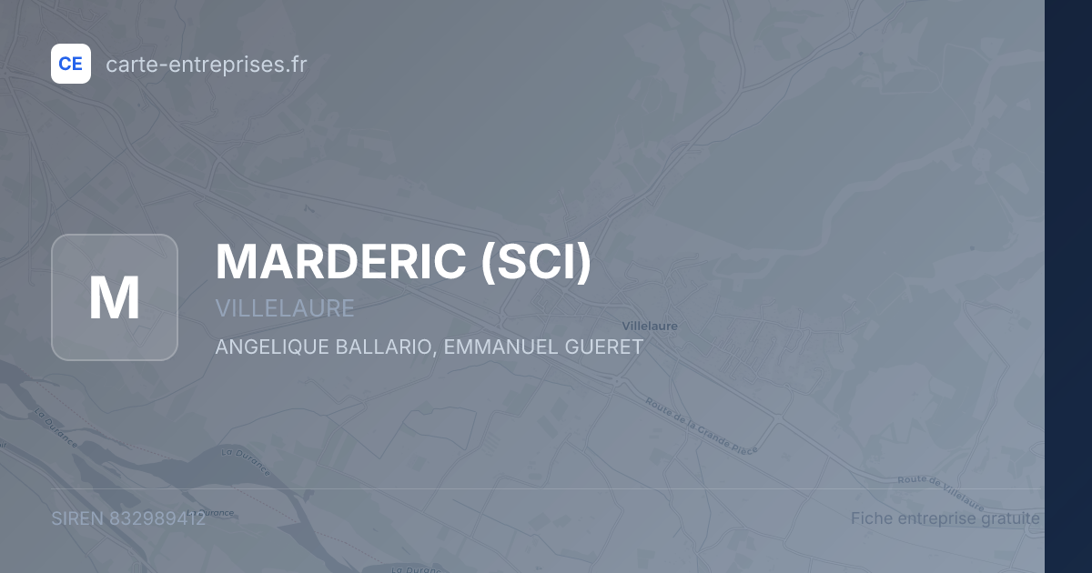 MARDERIC (SCI) — 832989412 — fiche entreprise