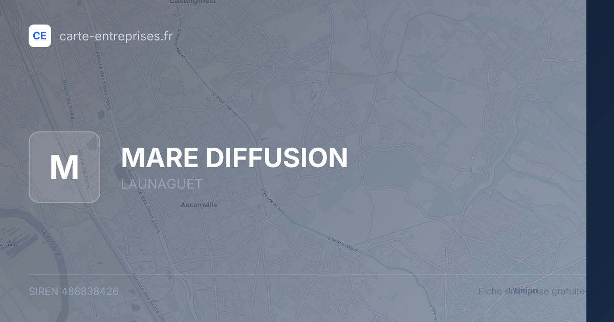 MARE DIFFUSION — 488838426 — fiche entreprise