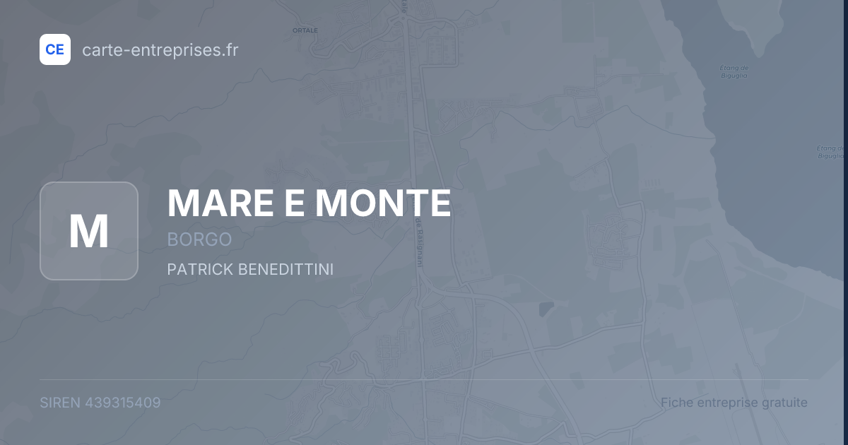 MARE E MONTE — 439315409 — fiche entreprise