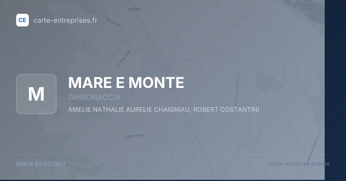 MARE E MONTE — 841562903 — fiche entreprise