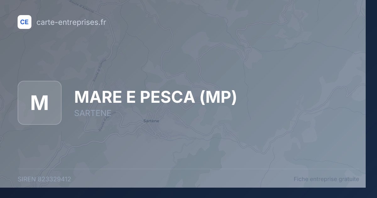 MARE E PESCA (MP) — 823329412 — fiche entreprise
