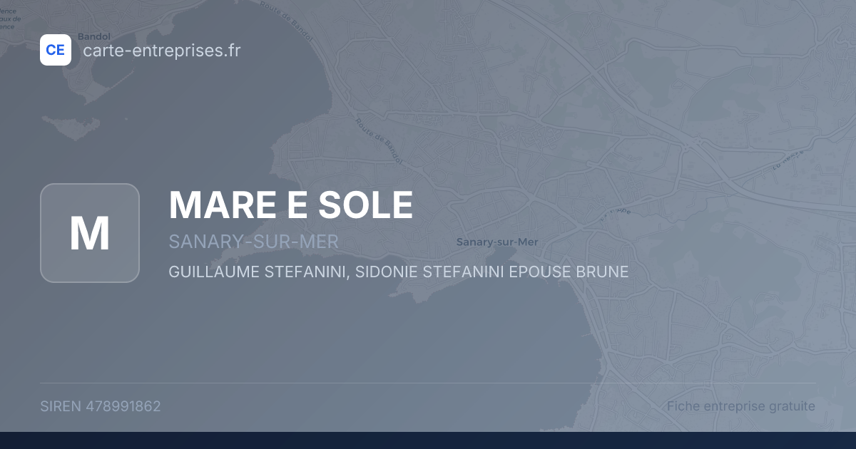 MARE E SOLE — 478991862 — fiche entreprise