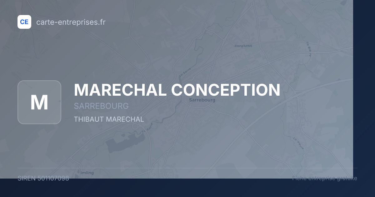MARECHAL CONCEPTION — 501107098 — fiche entreprise