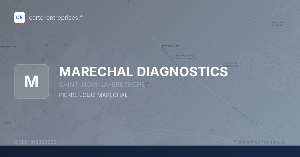 MARECHAL DIAGNOSTICS — 103392569 — fiche entreprise