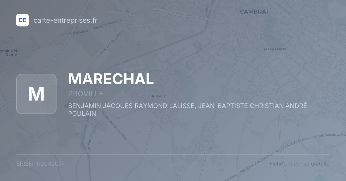 MARECHAL — 102042074 — fiche entreprise
