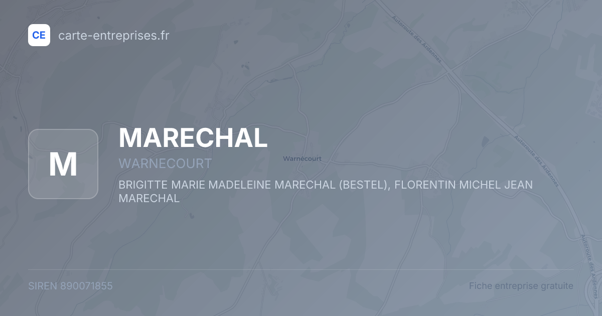 MARECHAL — 890071855 — fiche entreprise